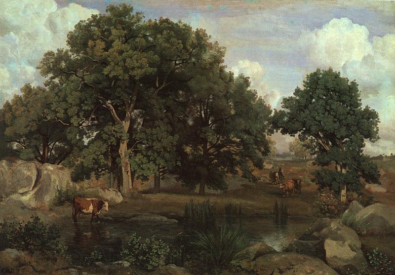  Jean Baptiste Camille  Corot Forest of Fontainebleau Norge oil painting art